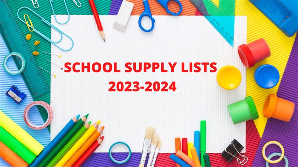 2023-2024 Supply Lists by Grade